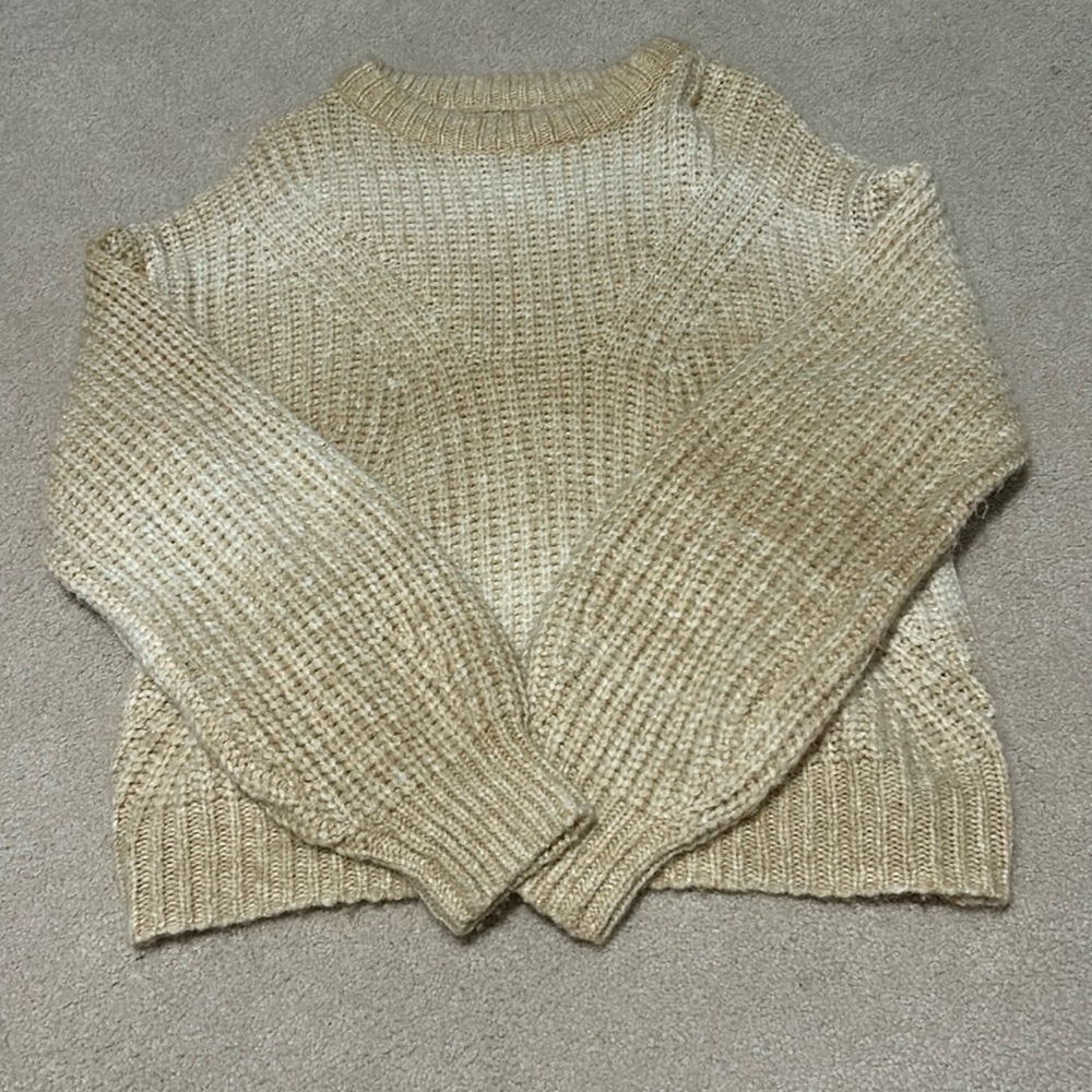 A New Day Beige Chunky Sweater